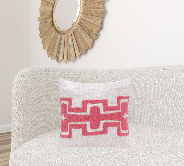 20" Coral Throw Pillow