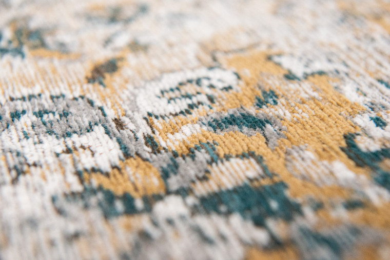 7' X 9' Blue and Green Abstract Non Skid Area Rug 100% PET