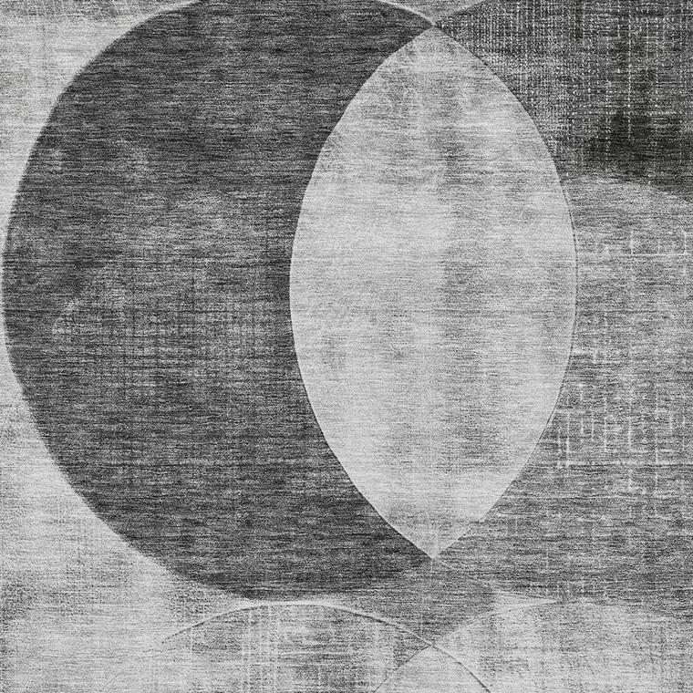 3' X 5' Gray And Charcoal Geometric Washable Indoor Outdoor Area Rug - Gray, Charcoal