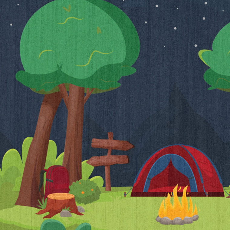 4' X 5' Navy Blue Indoor Outdoor Area Rug