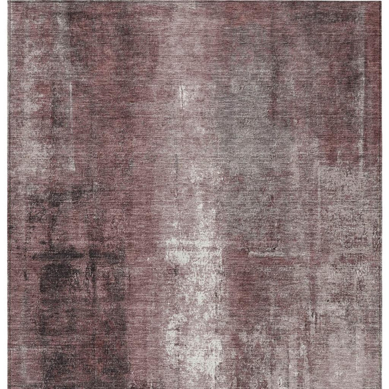 5' X 8' Blush And Ivory Abstract Washable Indoor Outdoor Area Rug - Blush, Ivory