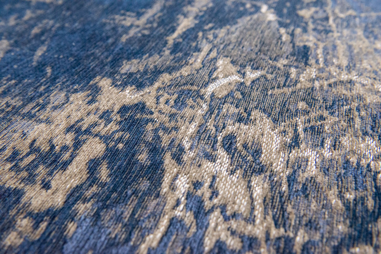 8' X 11' Blue and Gray Abstract Non Skid Area Rug 100% PET Modern Style