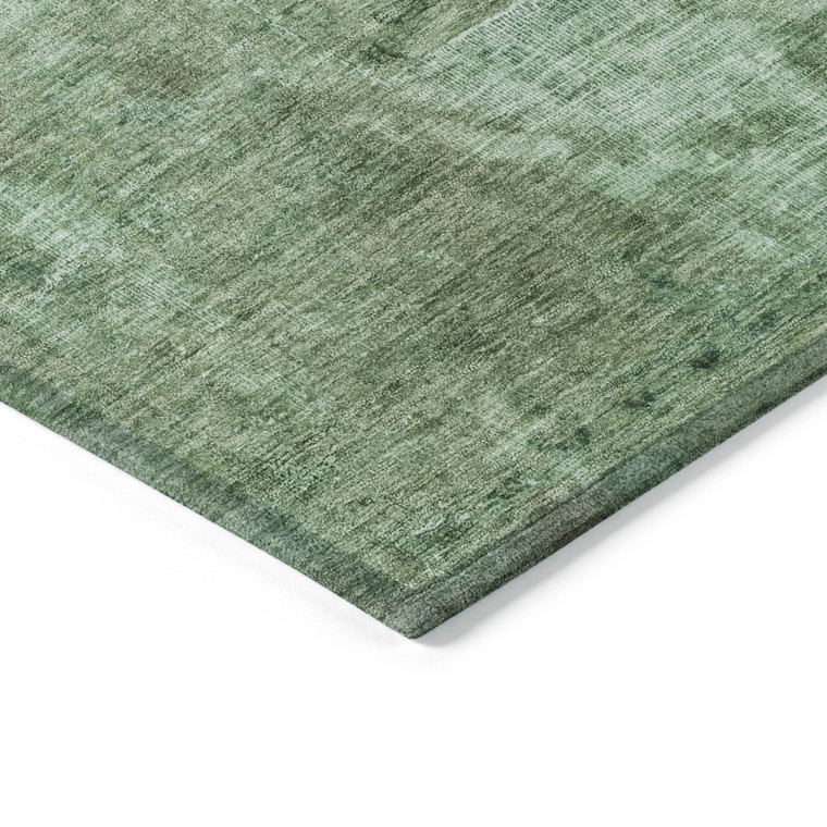 3' X 5' Sage And Mint Green Abstract Washable Indoor Outdoor Area Rug