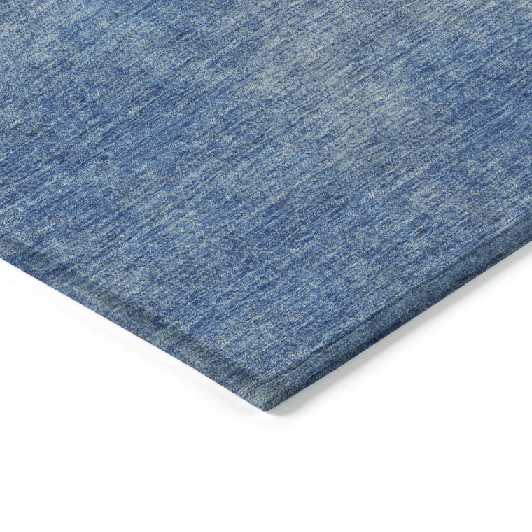 3' X 5' Blue Washable Indoor Outdoor Area Rug