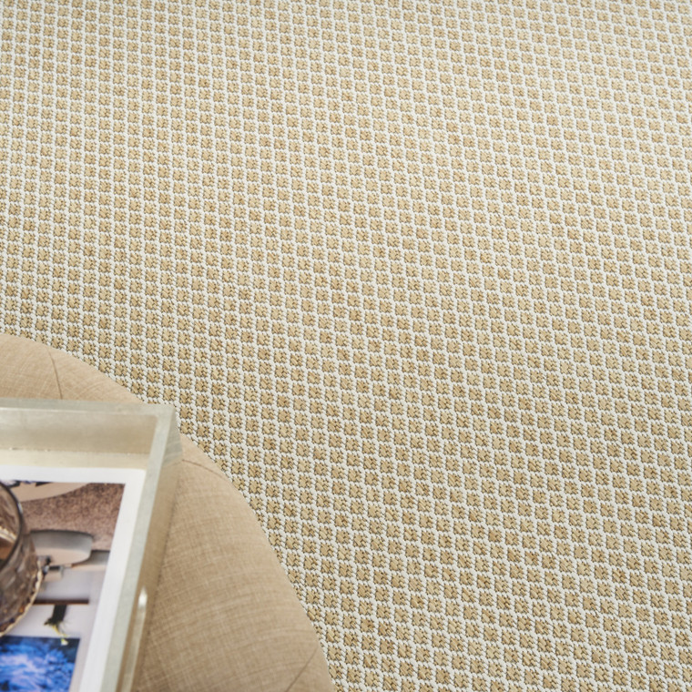 6' X 9' Natural And Ivory Geometric Indoor Outdoor Area Rug