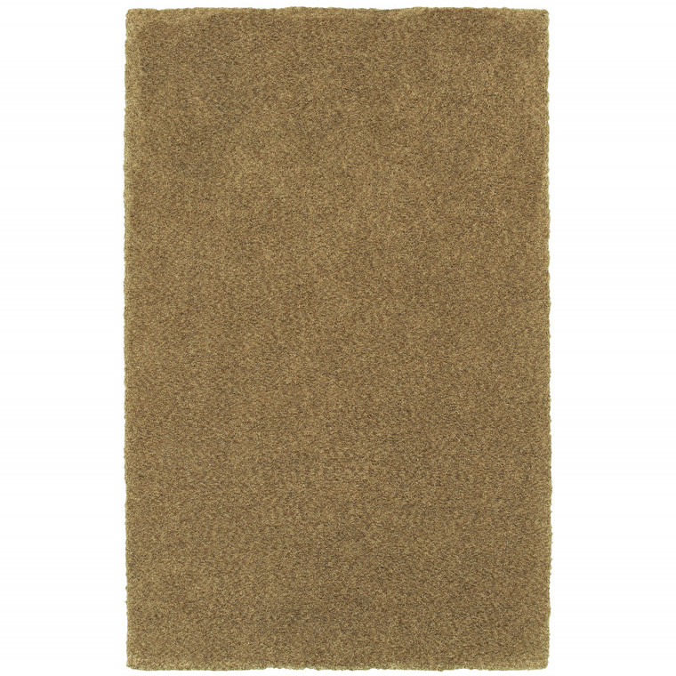 6' X 9' Rich Gold Shag Tufted Handmade Stain Resistant Area Rug