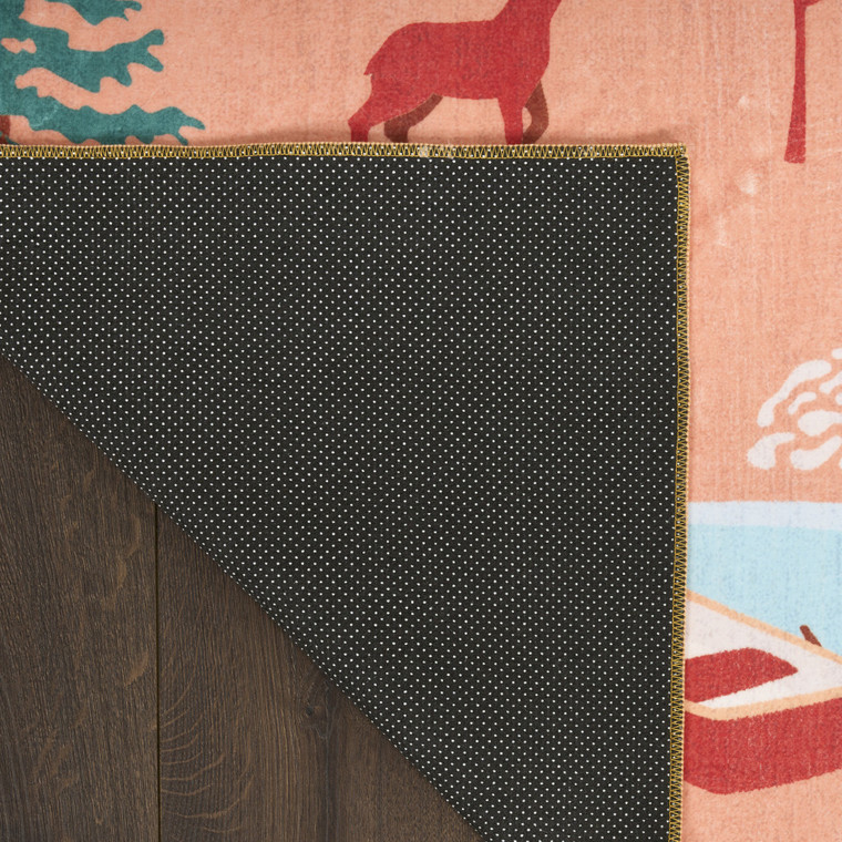 5' X 7' Orange Indoor Outdoor Area Rug