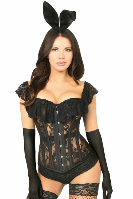 Top Drawer Sheer Lace Bunny Corset Costume