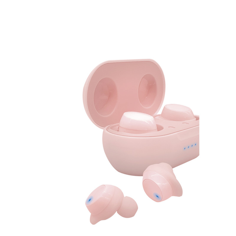 TWS Rubberized Sport Sweat Resistant Earbuds - Pink