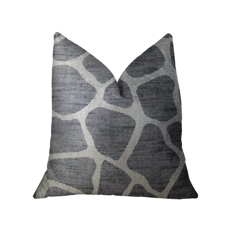 Plutus Sable Giraffe Black and Cream Handmade Luxury Pillow