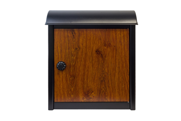 Leece Wall Mounted Mailbox In Black With Combo Lock