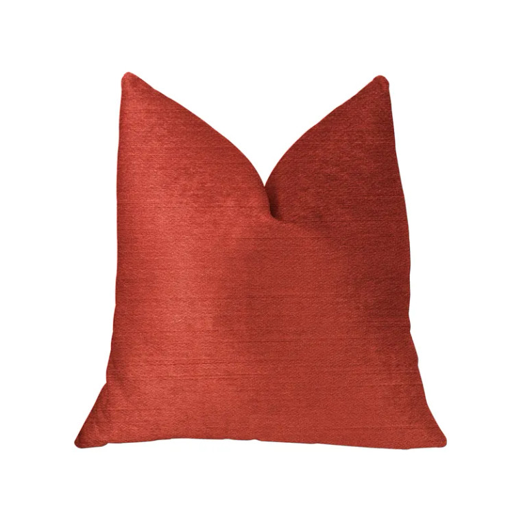 Plutus Cherry Love Orange and Red Luxury Throw Pillow