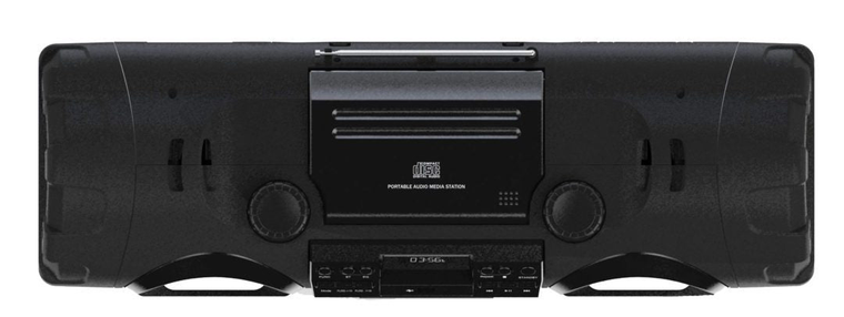 MP3/CD Bass Reflex Boombox & PA System with Bluetooth