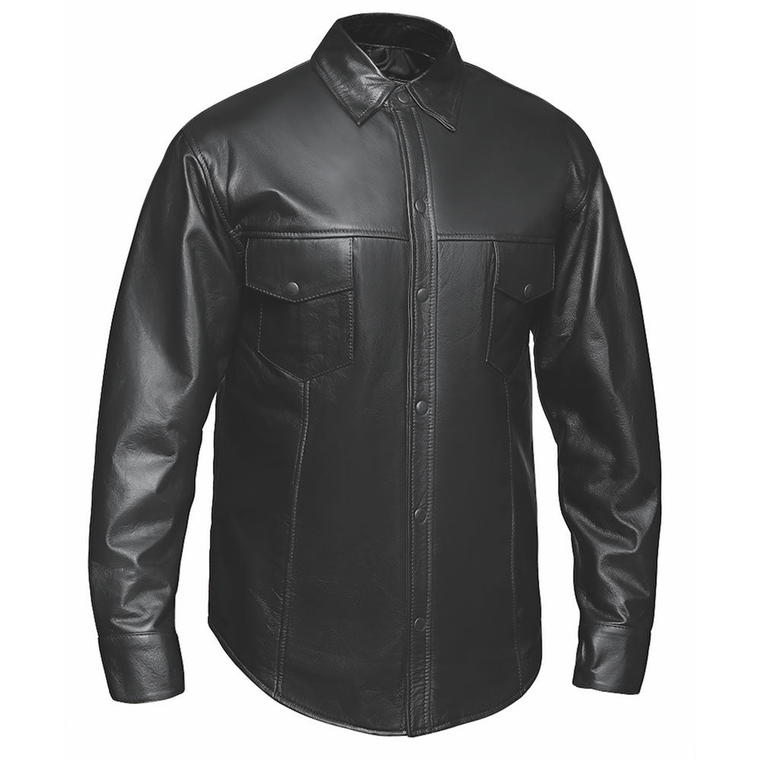 0852.00 - Mens Premium Leather Shirt Jacket