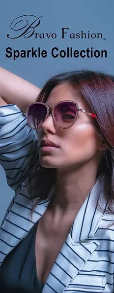 Bravo Sunglasses Silver Sparkle Lens Collection
