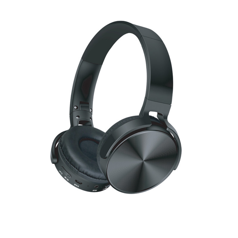 Black Folding Bluetooth Headphones