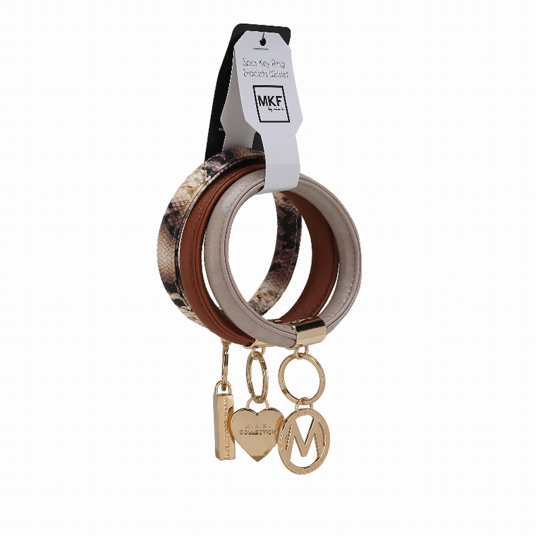 Jasmine Vegan Leather Women's Wristlet Keychain set- 3 pieces