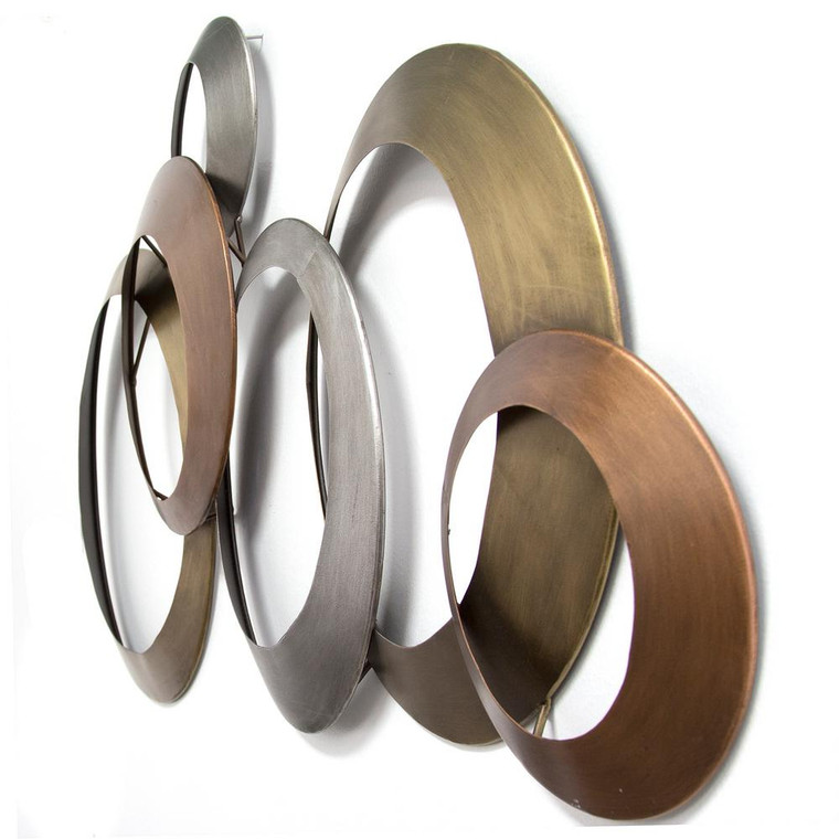 Multi-Metallic Ring Wall Decor - 614486188147