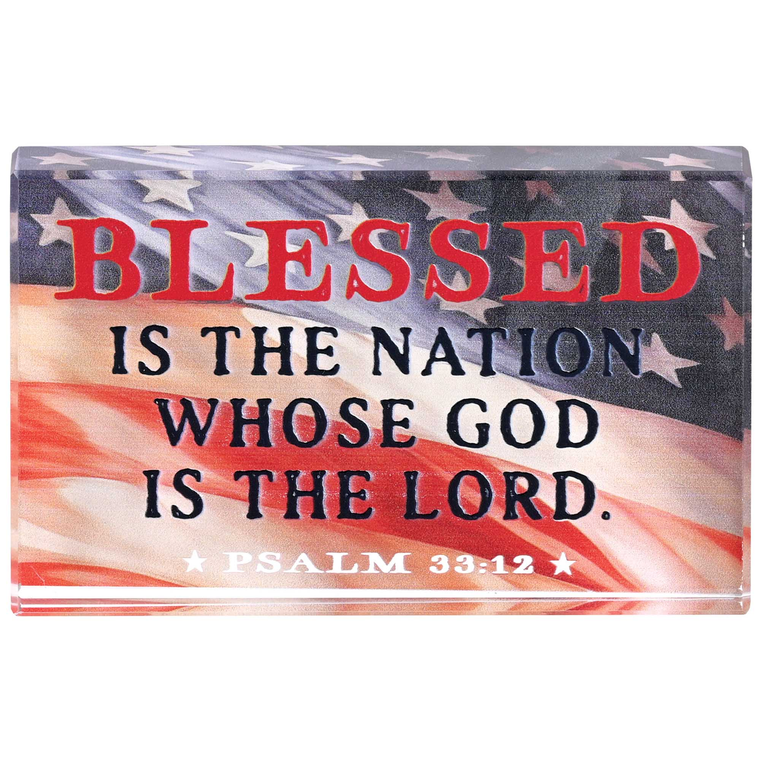 Tabletop Glass Blessed Is The Nation