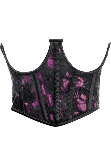 Lavish Lace Overlay Open Cup Waist Cincher