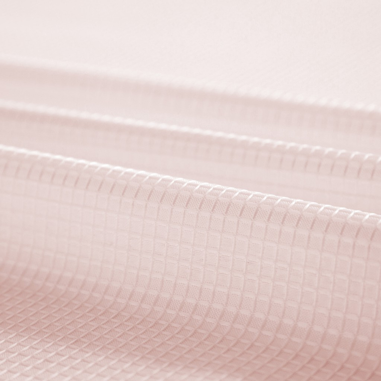 Blush Sheer and Grid Shower Curtain and Liner Set