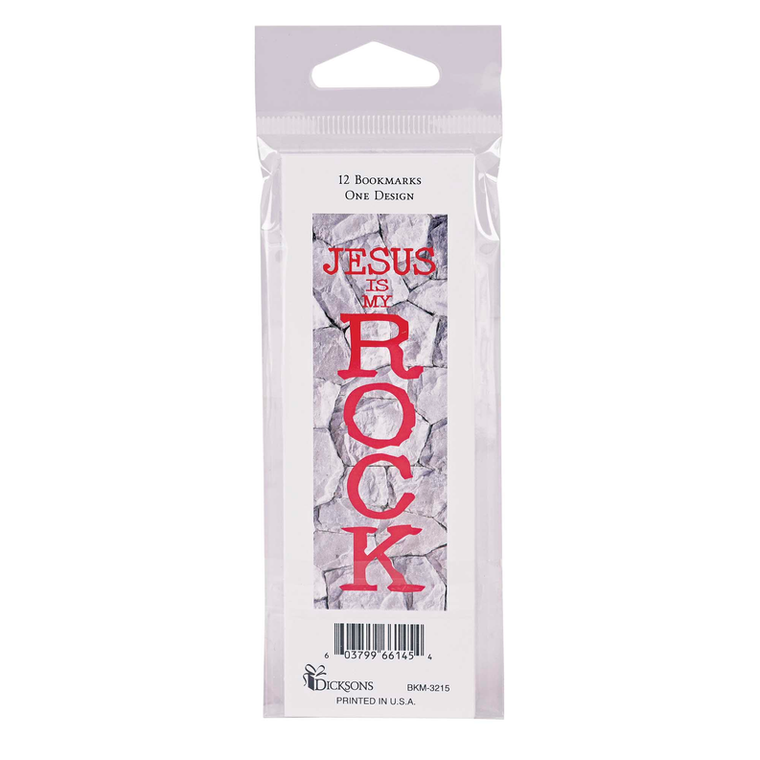 Bookmark Jesus Is My Rock 2x6 12-Pack