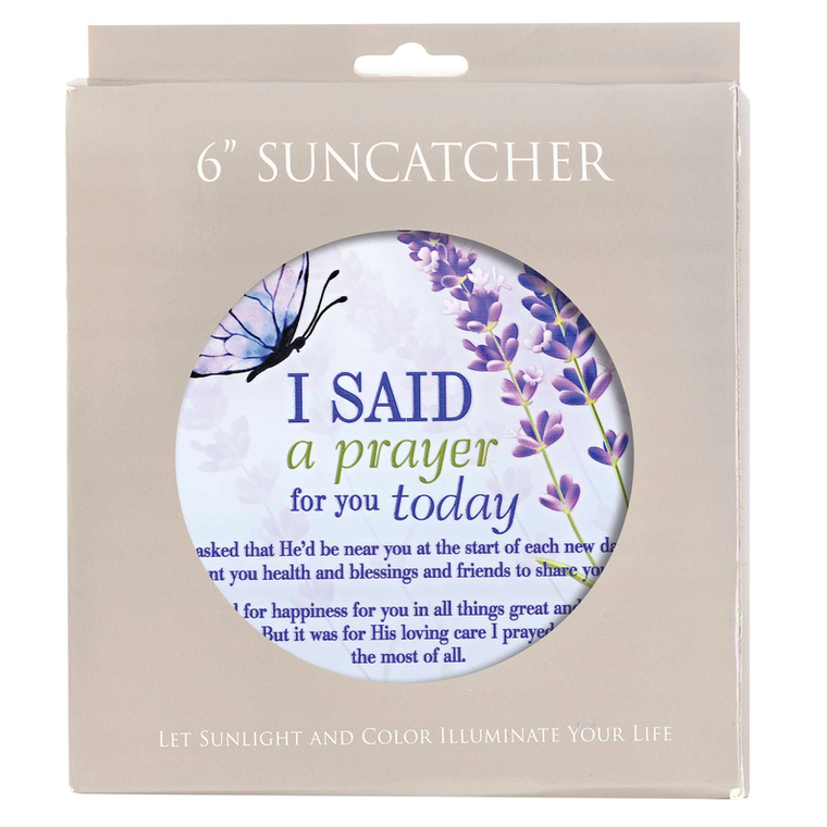 Suncatcher Butterfly I Said A Prayer 6in
