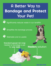 Healers Medical Dog Booties - One Pair - Extra Small