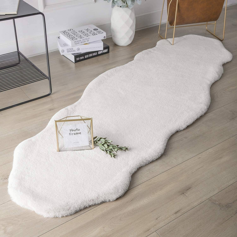 Faux Rabbit Fur Fuzzy Soft Fluffy Plush Cozy Shaggy Area Rug