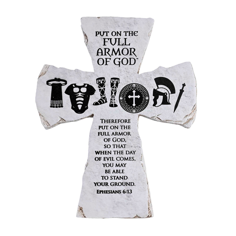 Tabletop Cross Full Armor Of God 7H