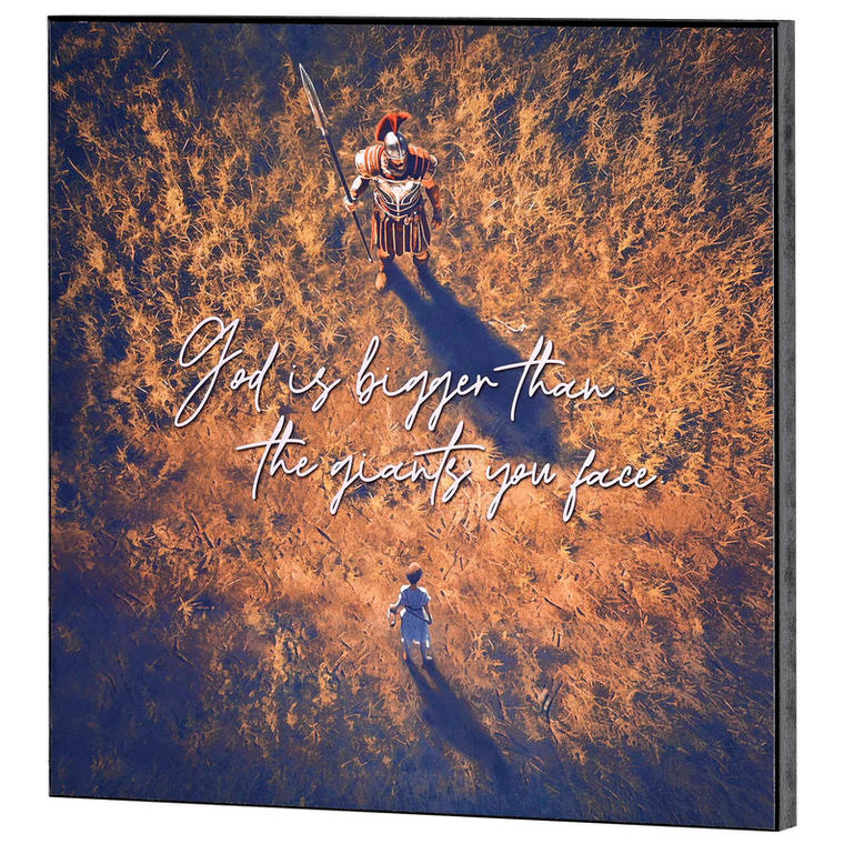Wall Plaque God Is Bigger 12x12