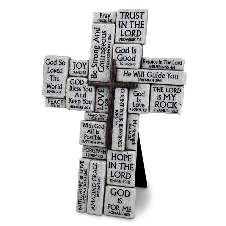 Tabletop Cross Stacked Stones