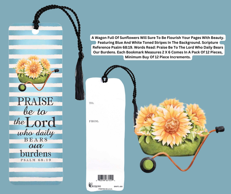 Tassel Bookmark Praise Lord Sunflower