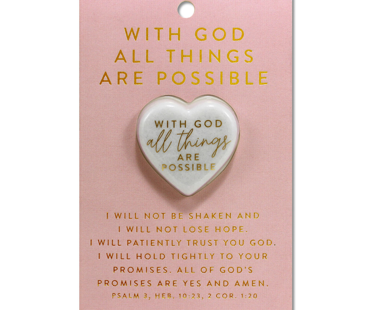 Heart Stone Card With God All Things