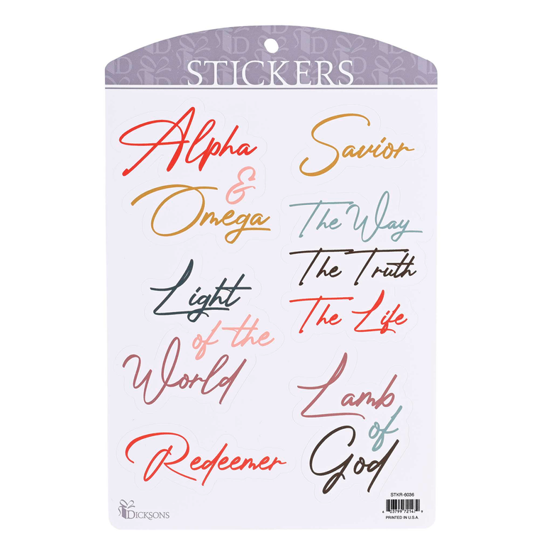 Sticker Names Of Jesus Collection