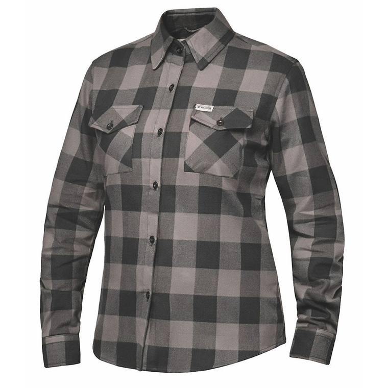 TW255.20 - Ladies Black and Gray Flannel Shirt