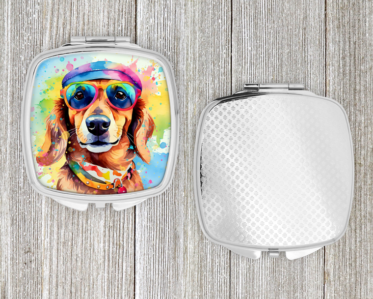 Dachshund Hippie Compact Mirror