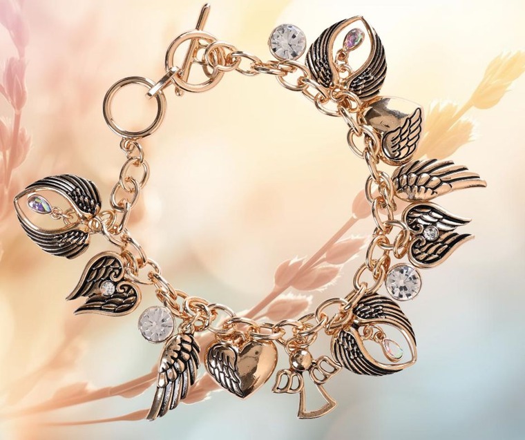 Bracelet Multi Angel Wings Gold Plate