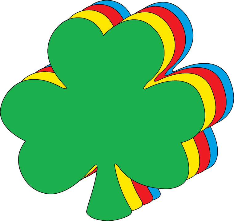 Shamrock Assorted Color Creative Cut-Outs