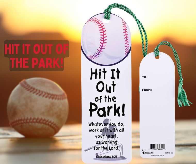 Tassel Bookmark Baseball Hit It Out Of