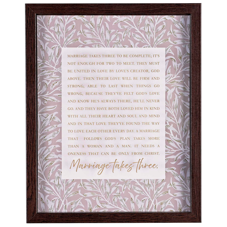 Framed Wall Art Marriage Takes 3