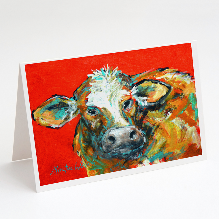 Caught Red Handed Cow Greeting Cards Pack of 8