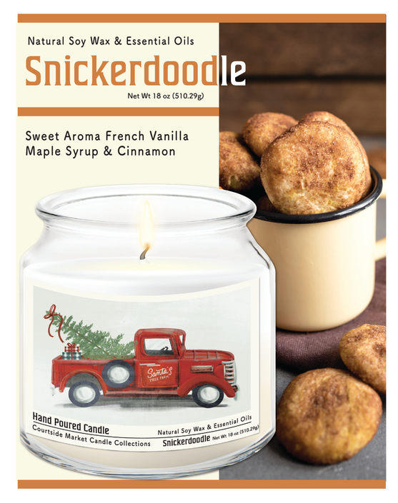 Courtside Market Santos Treefarm Candle Glass Jar with Glass Lid