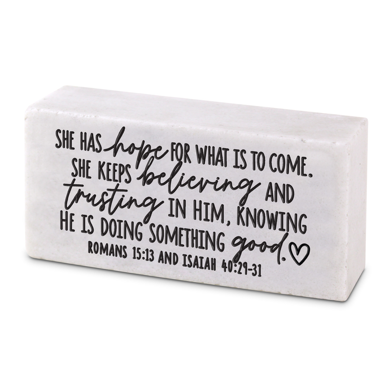 Scripture Block She Has Hope For To Come