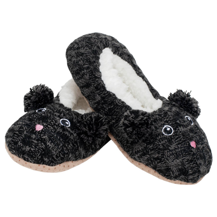 Cat Plush Lined Non Slip Fuzzy Soft Slipper - 
