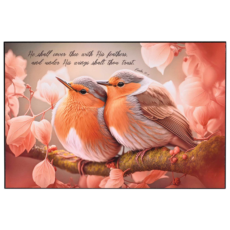 Wall Plaque He Shall Cover Thee