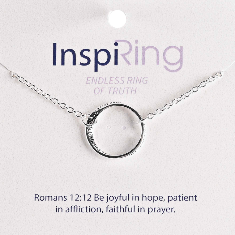 Bracelet Silver Scripture Roman 12:12