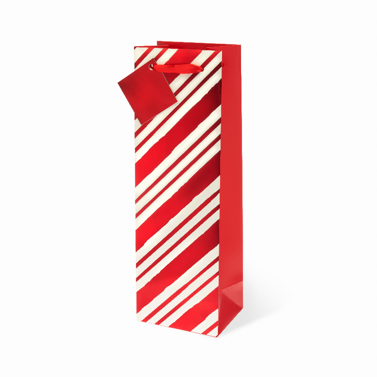 Candy Stripe Single-Bottle Wine Bag By Cakewalk
