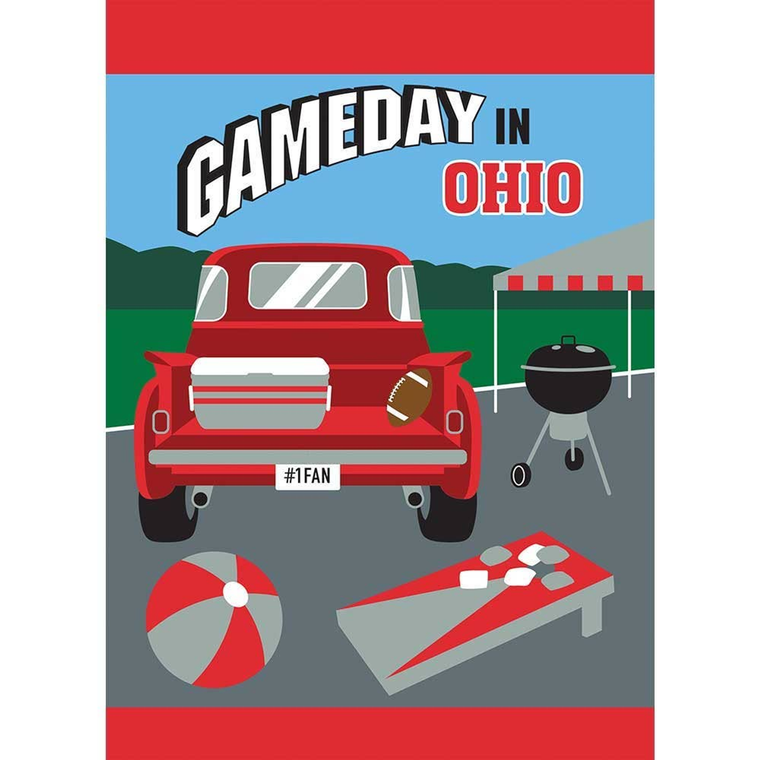 Gameday In Ohio Garden Flag