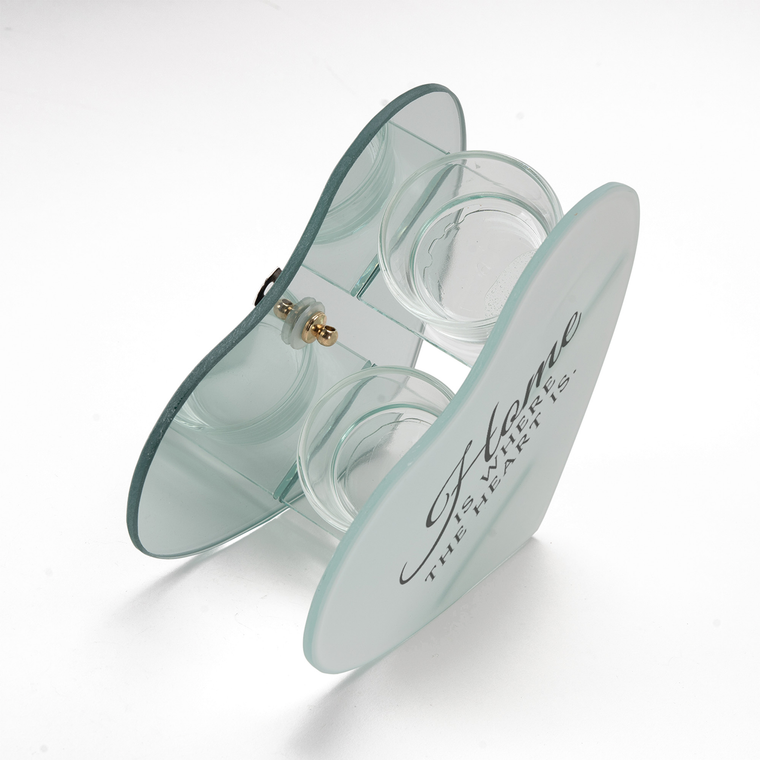 Glass Wall Tealight Home Where The Heart